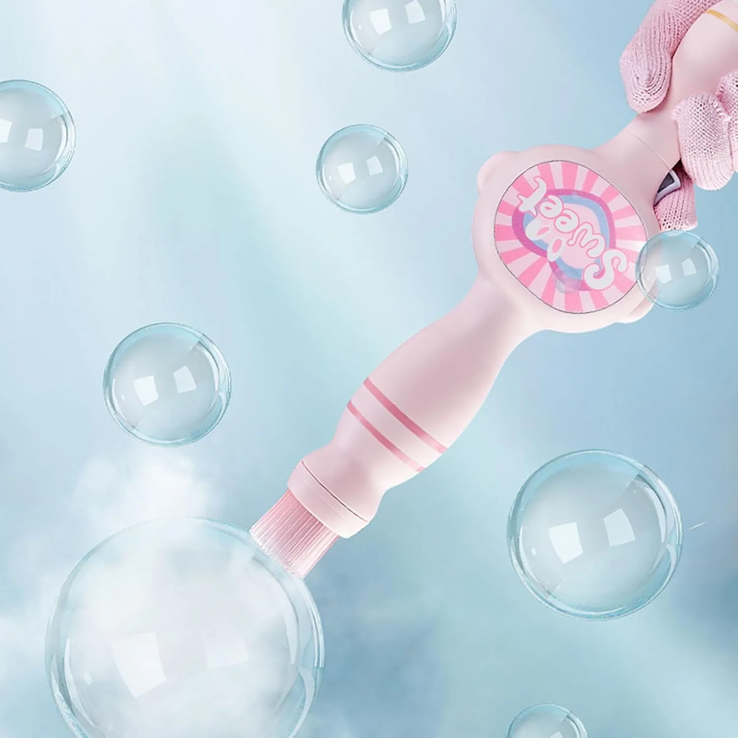 Best Outdoor Automatic Gazillion Torch Machines (Pink) Giant Bubble Wand, Blower Elastic Smoke dollar smoothly sunbaked fungus Machine, Elastic Bubble Fog Wand, Machine for Parties, 