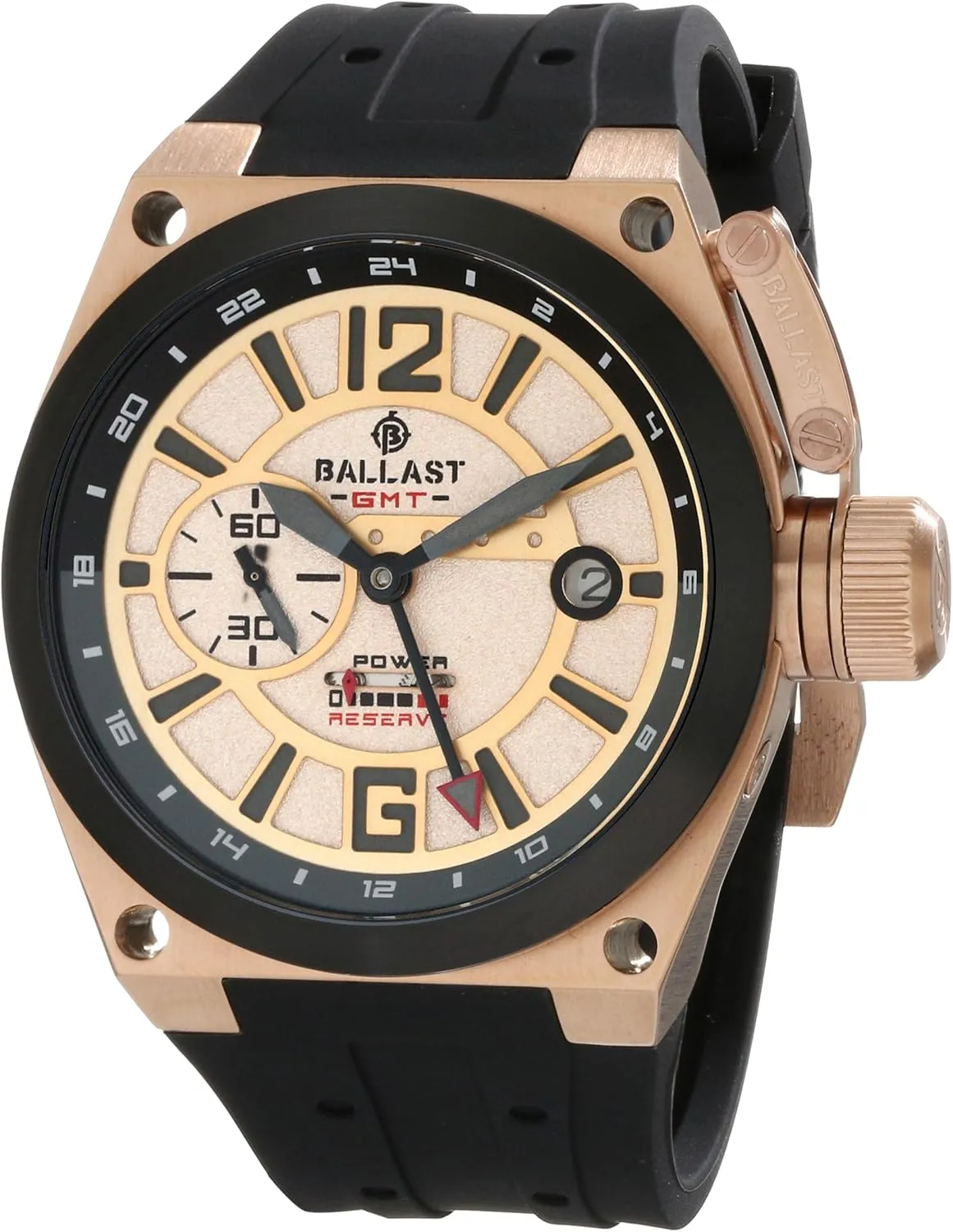 BL-3119-06 Valiant Analog bubble Display Automatic Self Wind Black Watch Men's 