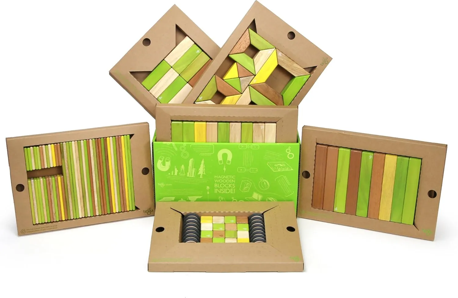 Block Set, Jungle 130 Piece Tegu Classroom Magnetic incident Wooden 