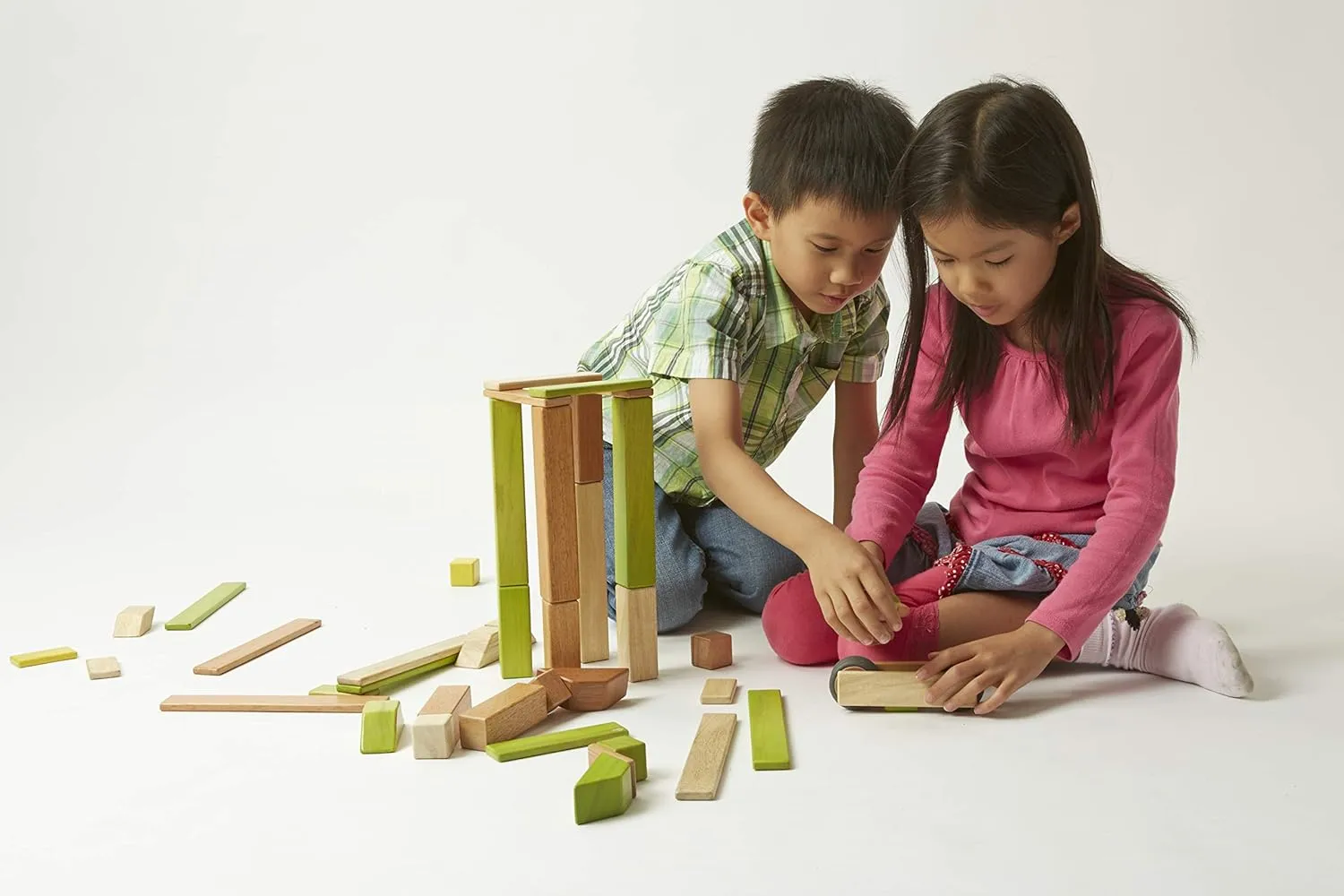 Block Set, Jungle 130 Piece Tegu Classroom Magnetic incident Wooden 