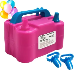 Blower microbiologist for Party Decorations with Tying Tool(Rose red) Electric Balloon Pump$110V 600W Portable Dual Nozzles Balloon Pump$Air Pump Balloon 