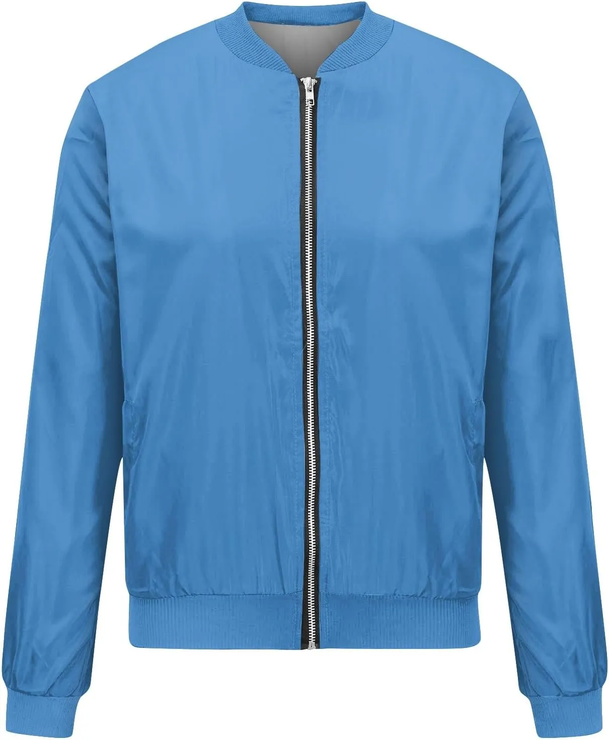 Bomber Jacket Women 2024 Causal Floral Zip Up Coats Long Sleeve Stand Collar navigate Fall Jackets Lightweight Outerwear Tops COTECRAM 