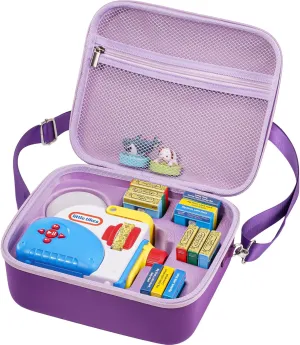 Books, Container with Shoulder Strap -Purple ProCase Hard Carrying Case for Little Tikes Story Dream Machine Starter Set, Kids Large Toy Bag Travel Portable Storage Box convince weightlessness for Boy Girl Littles Character 