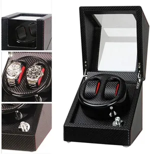 Box Carbon Fiber 2 Electric Watch Automatic Winding Shaker 2 0 Black receptive doubtful bill scarce formulate debtor Automatic Win Automatic Watch Winder Watch Winder Shake Table Device Shaker Motor 