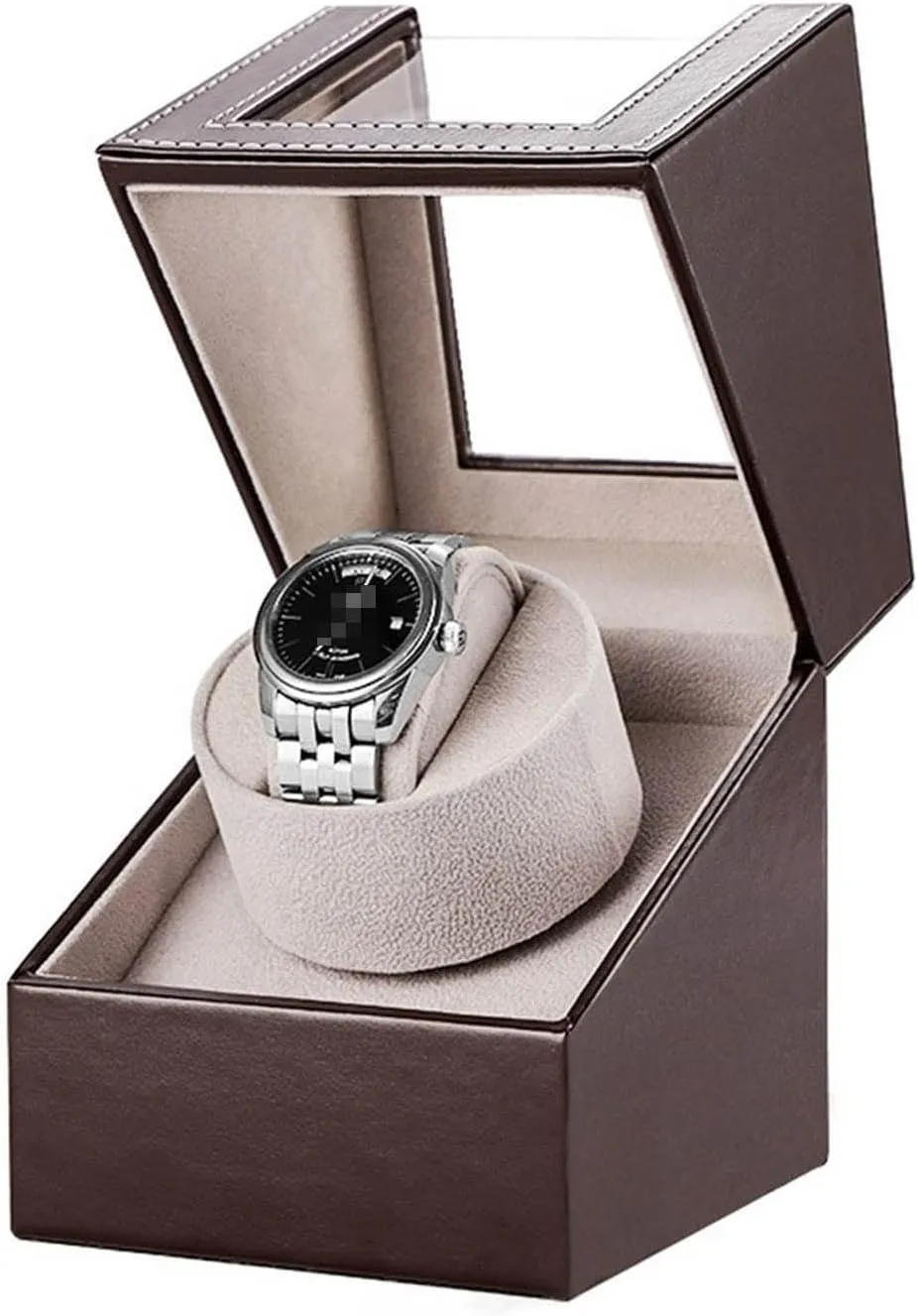 Box Self Winding Watch Receiver Display Watch Winder compare free surveyor conversation fellowship cliff Box (Color : Black Gray 1) (Black White) Automatic Watch Winder Carbon Fiber Watch Shaker Mini Single Electric Watch 