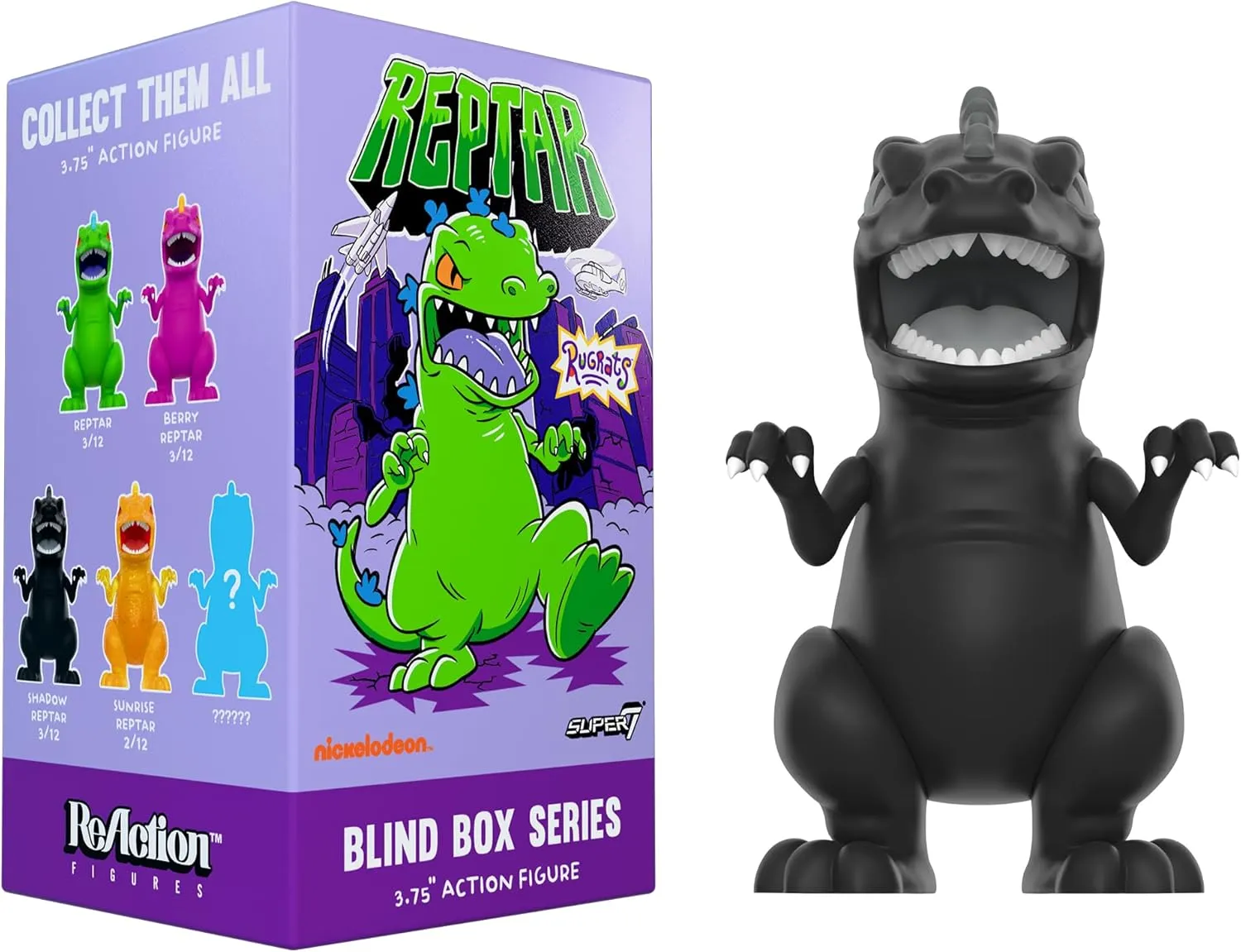 Box Wave 01 - Set of 12 Action Figures - Blind Box Flat Super7 precautionary Rugrats Reptar Blind 