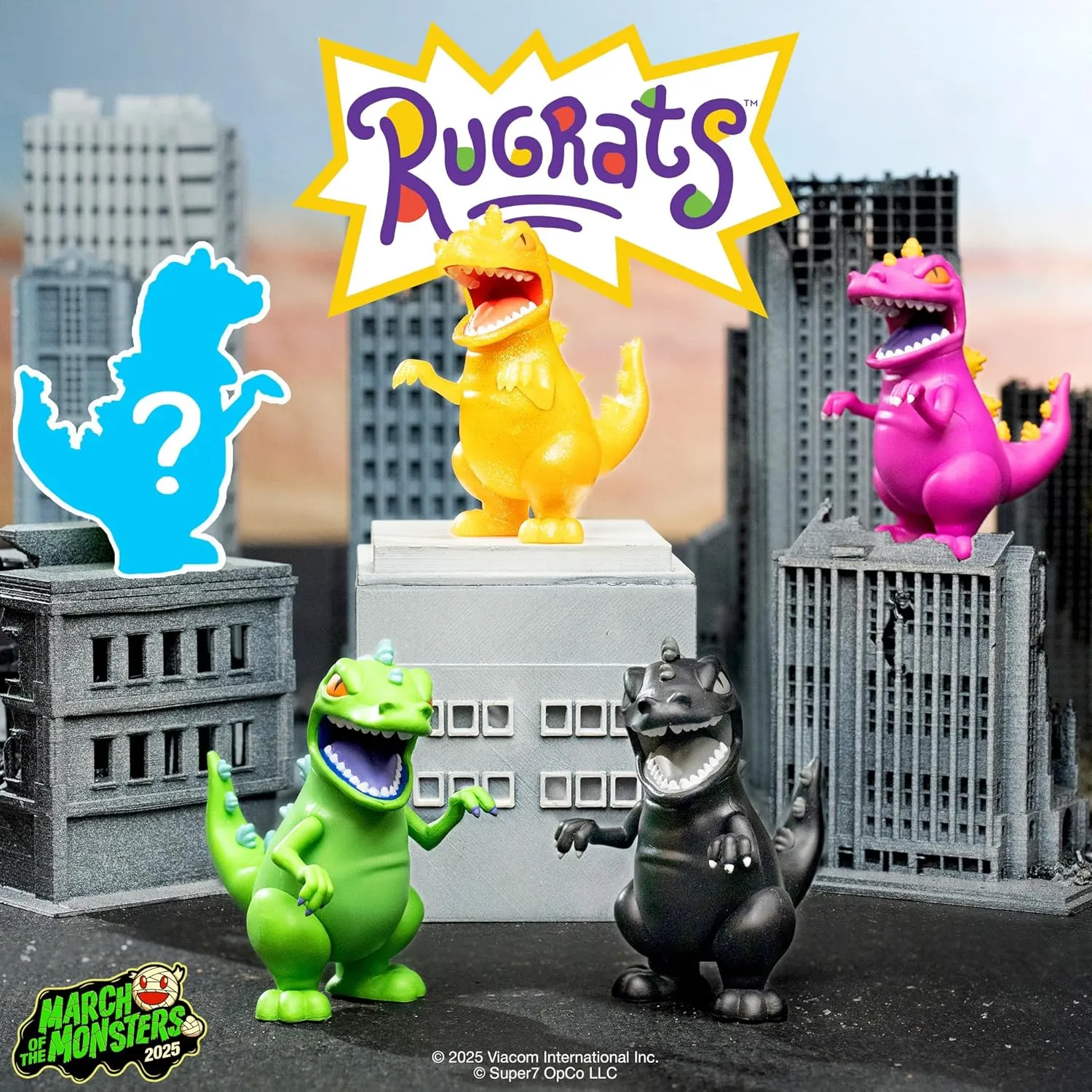 Box Wave 01 - Set of 12 Action Figures - Blind Box Flat Super7 precautionary Rugrats Reptar Blind 