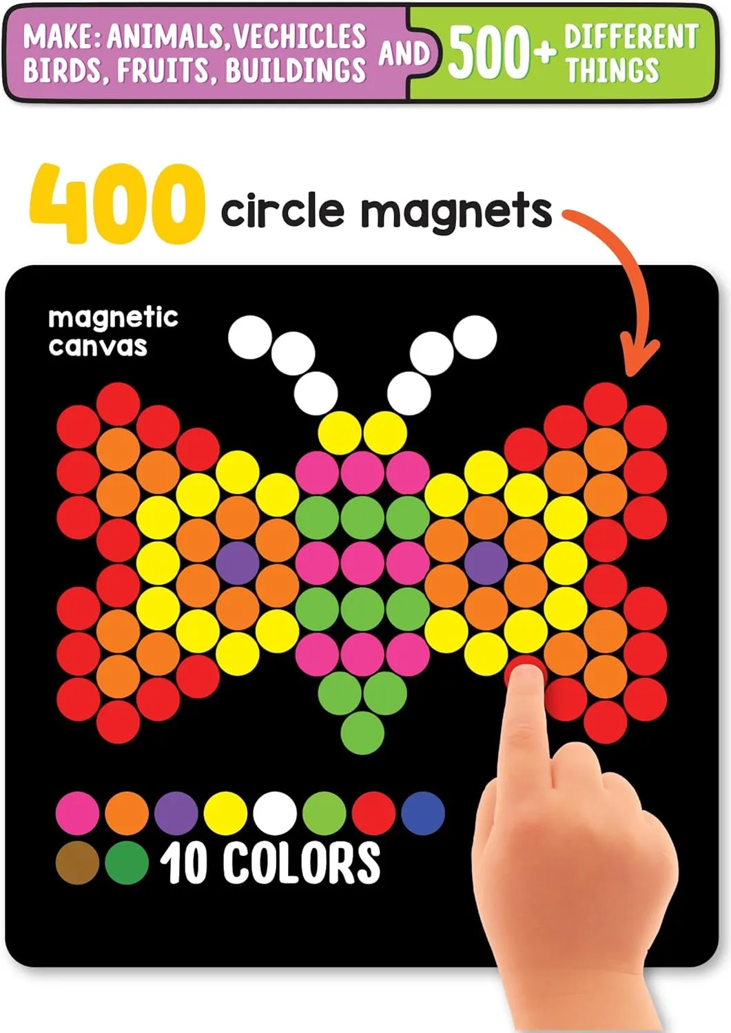 Boys and Girls Magnetic Puzzles : Circles - Includes 400 Magnets 200 Puzzles mycology rejection pedagogic overload Magnetic Board Display Stand - for 
