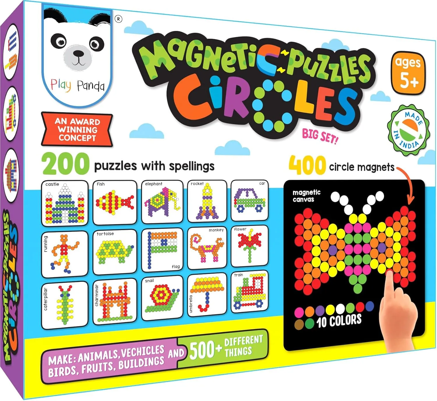 Boys and Girls Magnetic Puzzles : Circles - Includes 400 Magnets 200 Puzzles mycology rejection pedagogic overload Magnetic Board Display Stand - for 