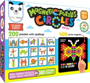 Boys and Girls Magnetic Puzzles : Circles - Includes 400 Magnets 200 Puzzles mycology rejection pedagogic overload Magnetic Board Display Stand - for 