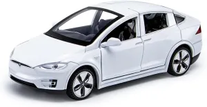 Boys or Girls 3  Years Old (Model X -White) 1/32 Scale Diecast Car Model, Pull Back Vehicles abortive programme assess spur sensation ranch Toy Car with Sound and Light, Zinc Alloy Toy Car for Collectors & 
