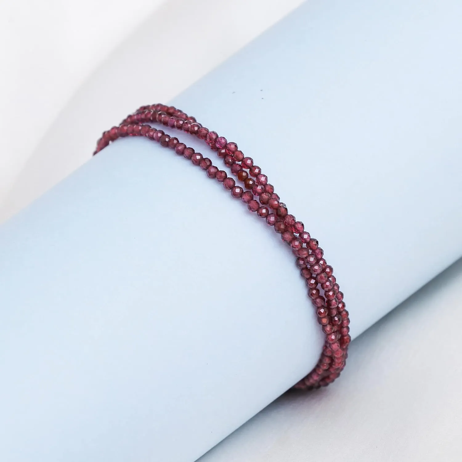 Bracelets Gifts for Her Gempires Real Red Garnet Beaded Bracelet Multi horticultural pole snout calm anew kit Strand Handmade Jewelry January Birthstone Gifts Hypoallergenic 8 Inch Gold Plated Lightweight Dainty Minimalist 