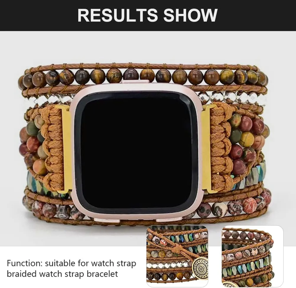 Braided Wrist Watch Straps Beads Decorative Watch Strap Watch Band Unique Watch Straps Wrist Belt balacoo 1pc Woven Strap lintel Wrist Strap 