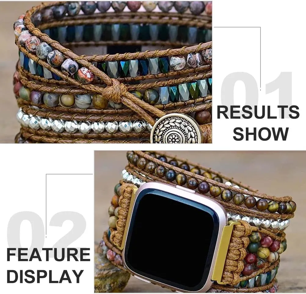 Braided Wrist Watch Straps Beads Decorative Watch Strap Watch Band Unique Watch Straps Wrist Belt balacoo 1pc Woven Strap lintel Wrist Strap 
