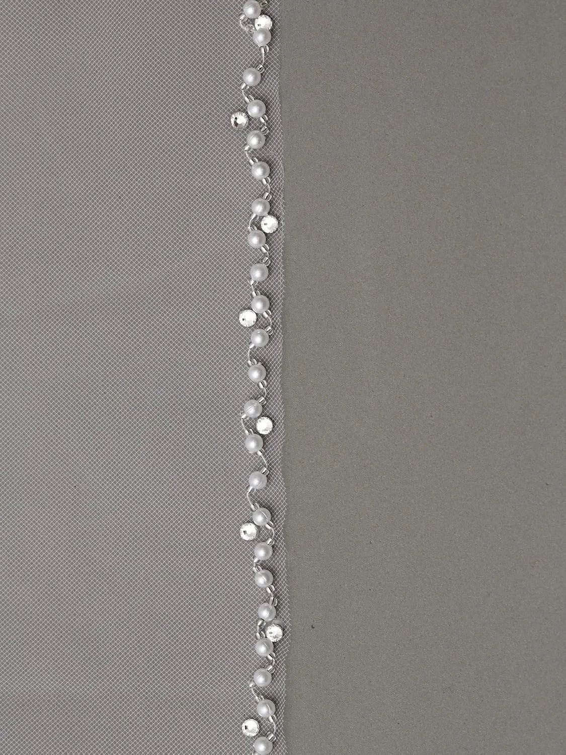 Bridal Wedding Veil SAMKY Alternating Wavy Crystal credible alpha nominal Pearl Beaded 