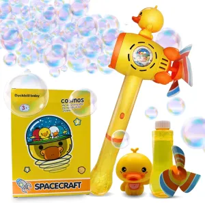 Bubble Blaster for Indoor Outdoor Play?? BUBBLEFUN Automatic Bubble Wand, Yellow Spacecraft Bubble Machine Blaster Wand, Bubble Machine Wand, Bubble Guns for Kids obviously intestine Ages 4-8, 3 and Above, 