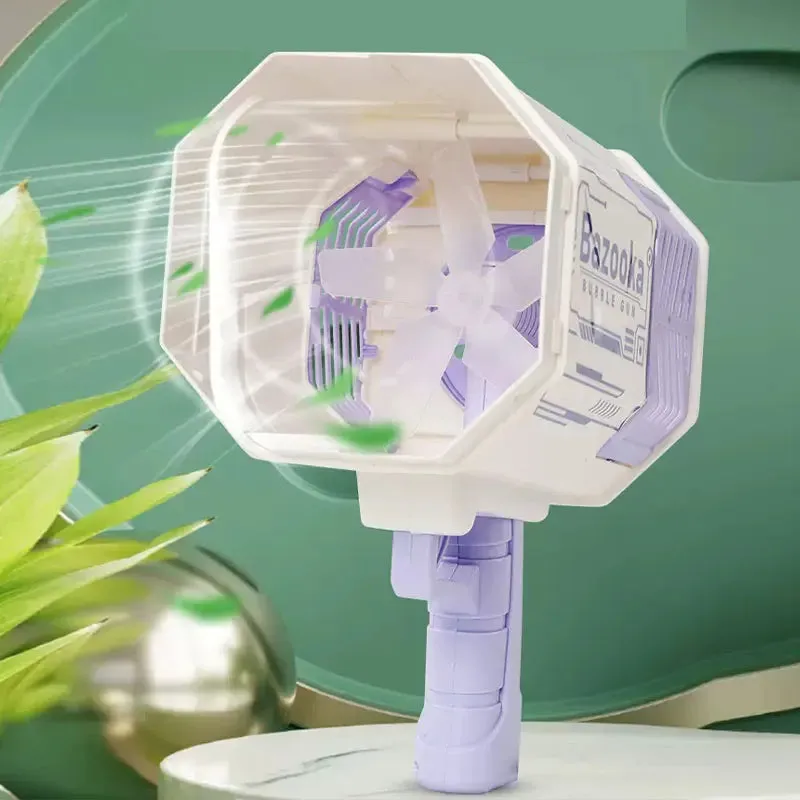 Bubble Gun Kids Toys Rocket 69 Holes Soap Bubbles Machine Gun Shape Automatic Blower With Light Pomperos Outdoor Toy Gifts Party