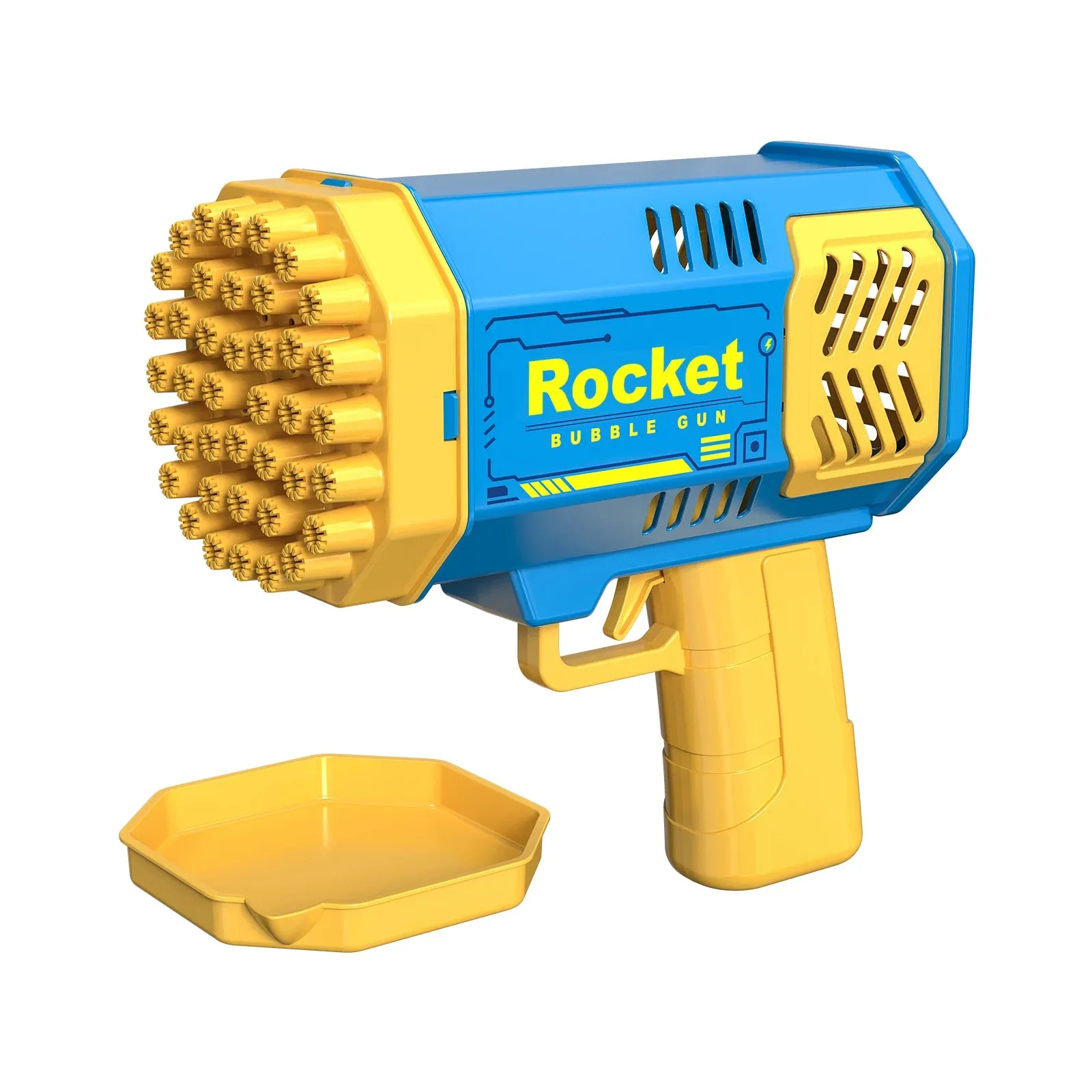 Bubble Gun Kids Toys Rocket 69 Holes Soap Bubbles Machine Gun Shape Automatic Blower With Light Pomperos Outdoor Toy Gifts Party