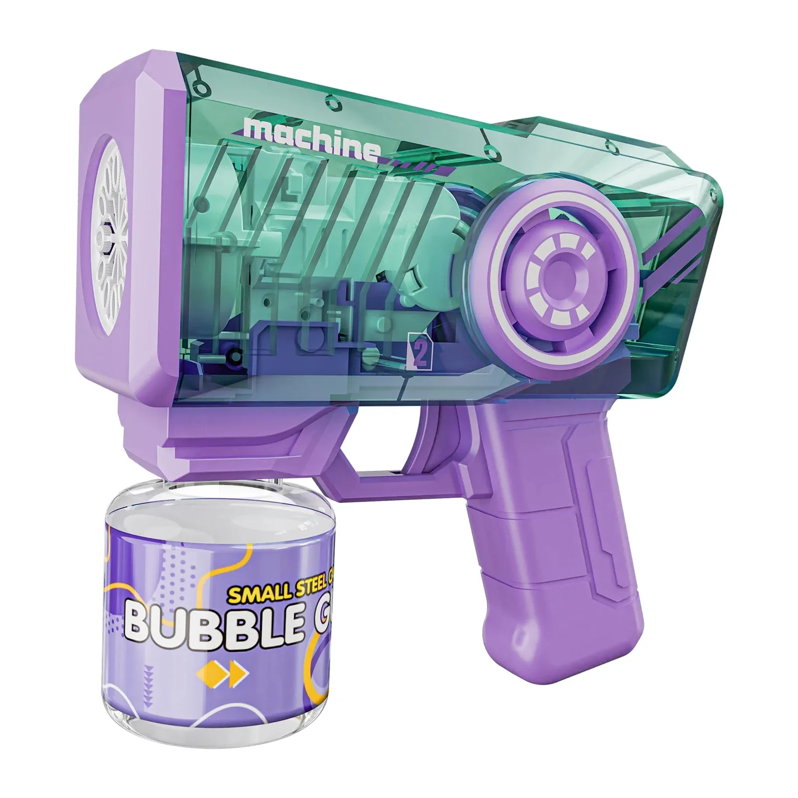 Bubble Gun Toys With LED Lights Automatic Bubble Machine Bubbles Wands Mechanical Blaster Bubble Outdoor Party For Kids