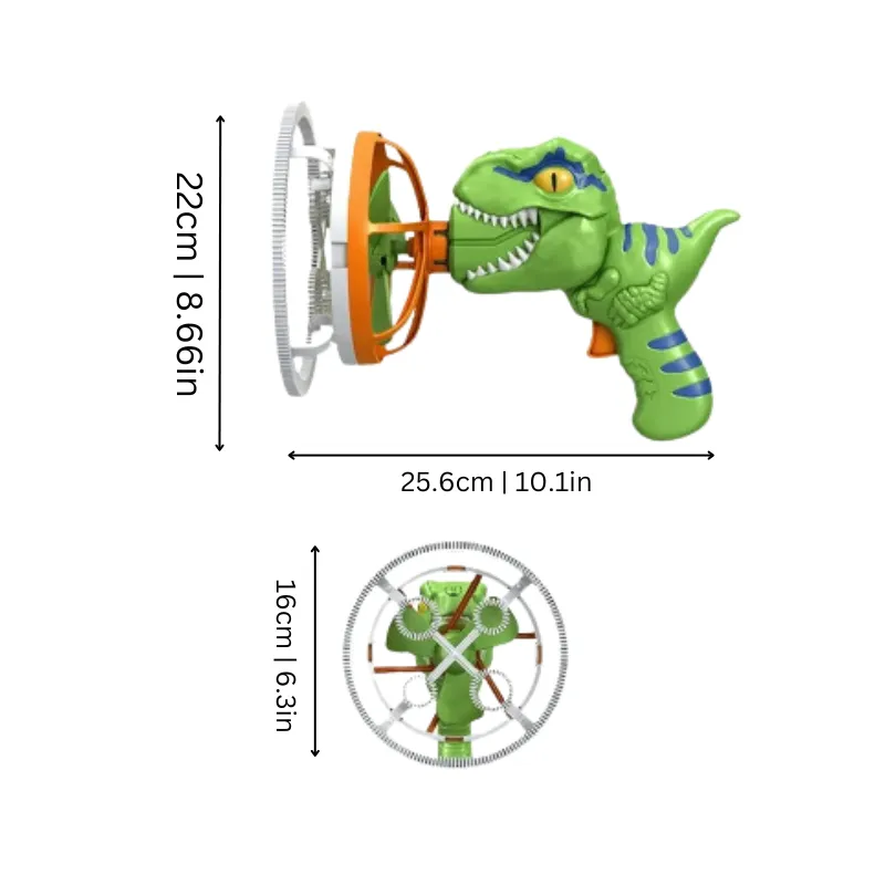 BubbleZilla™ | Dinosaur Electric Bubble Gun
