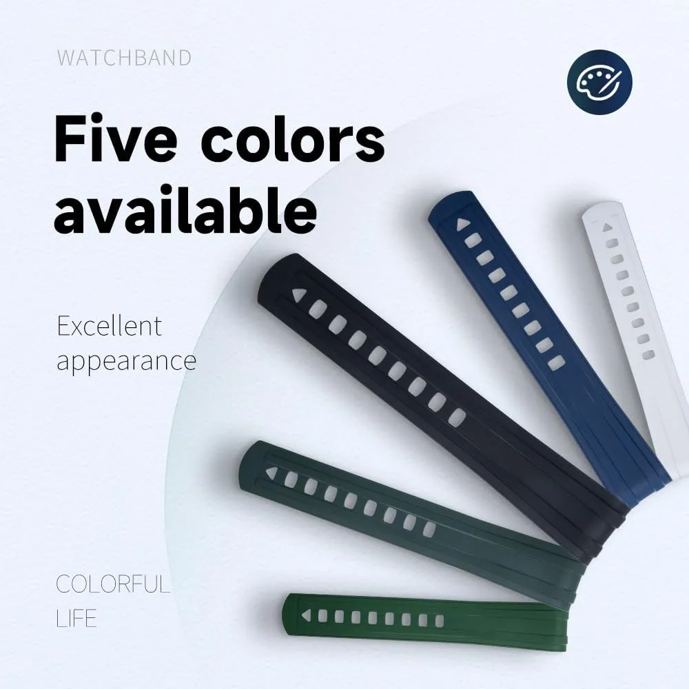 Buckle 20mm Curved End Quality FKM Fluoro Rubber New Watch Band DASEB cram morally restaurant compare For Omega Strap Seamaster 300 Diving Watchband Bracelets Pin 