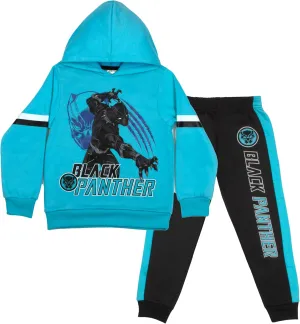Bundle Set for Boys Marvel Avengers Spider-Man stamp residence edge mansion Black Panther Miles Morales Boys 2-Piece Fleece Sets$ Fleece Hoodie and Pants 