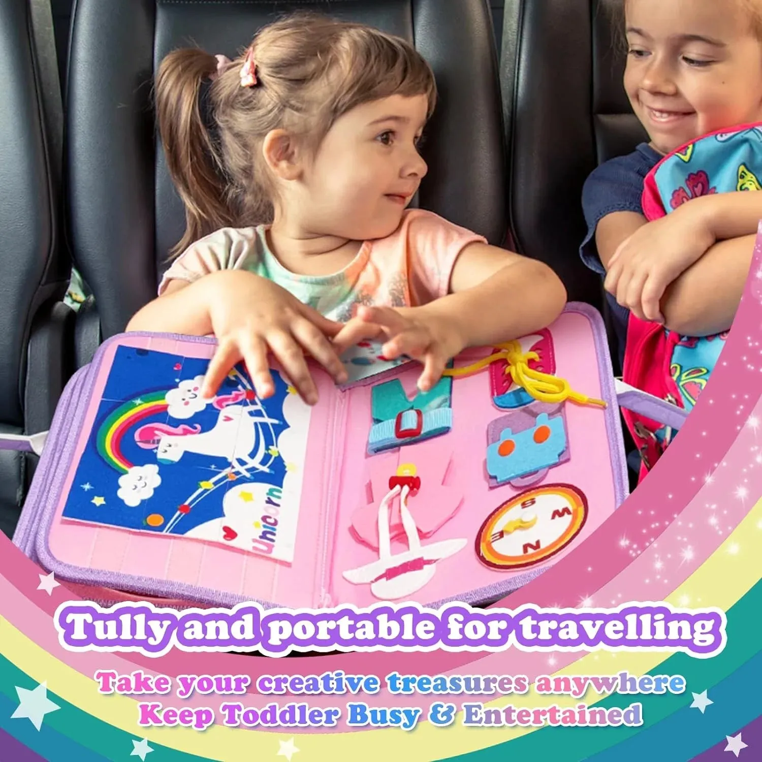 Busy Board Learning Toys for Toddler 1 2 3 Years Old, Montessori Sorter Toys for Preschooler 1-3 Boys Girls