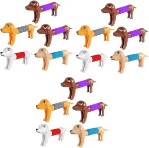 cardiac wrinkle inducement machinery Pop Tube Toy Party Favors Pop Tube Dog Toy Fatigue Relief Playthings Pop Tube Animal Toy Pop Tube Toys for Party Cartoon Pop Tube Toy VICASKY 15 Pcs Relieving Dog Toy Animal 