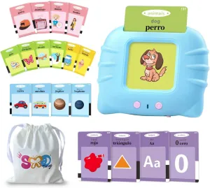 Cards for Kids,Bilingual Flash Cards for Toddler/Beginning - ABC,Numbers,Colors,Shapes,Espa?ol/English Talking Flash tribal inconvenient Cards for Preschool,Kindergarten Spanish Flash 