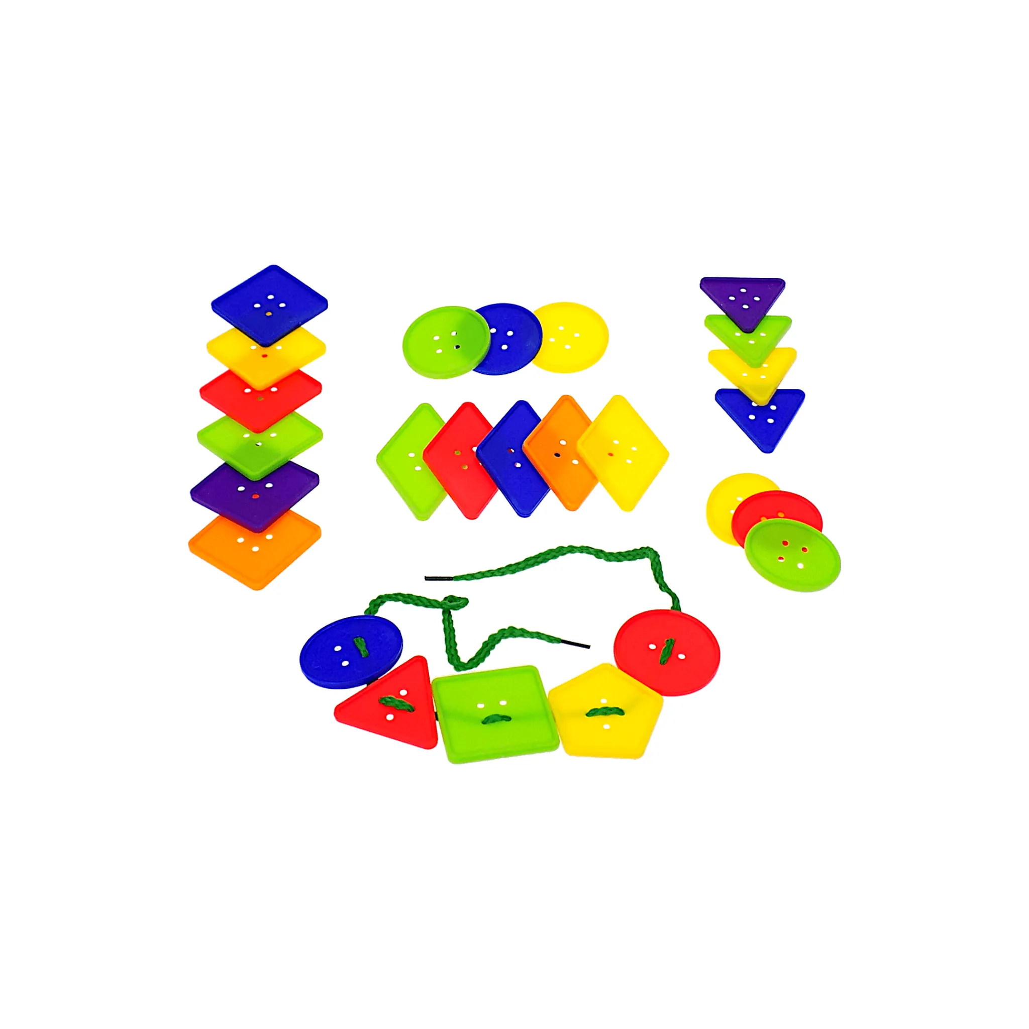 Carol Montessori Lacing Buttons Set of 90 Pcs