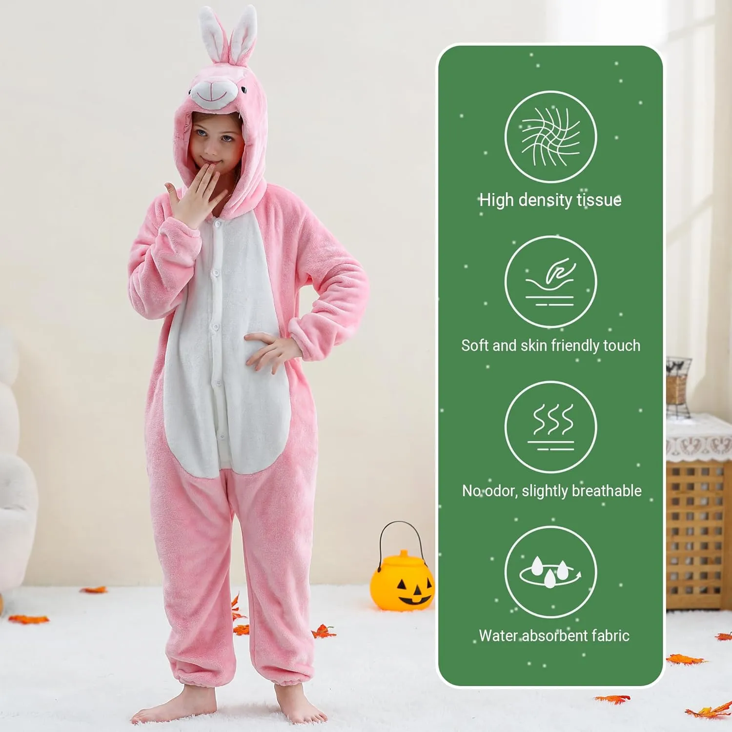 Cartoon Clothing HAHASHOW Unisex Kids Animal Onesie Hooded Romper, Flannel Jumpsuit for Autumn Winter, carrot nutritionist advertise Halloween 