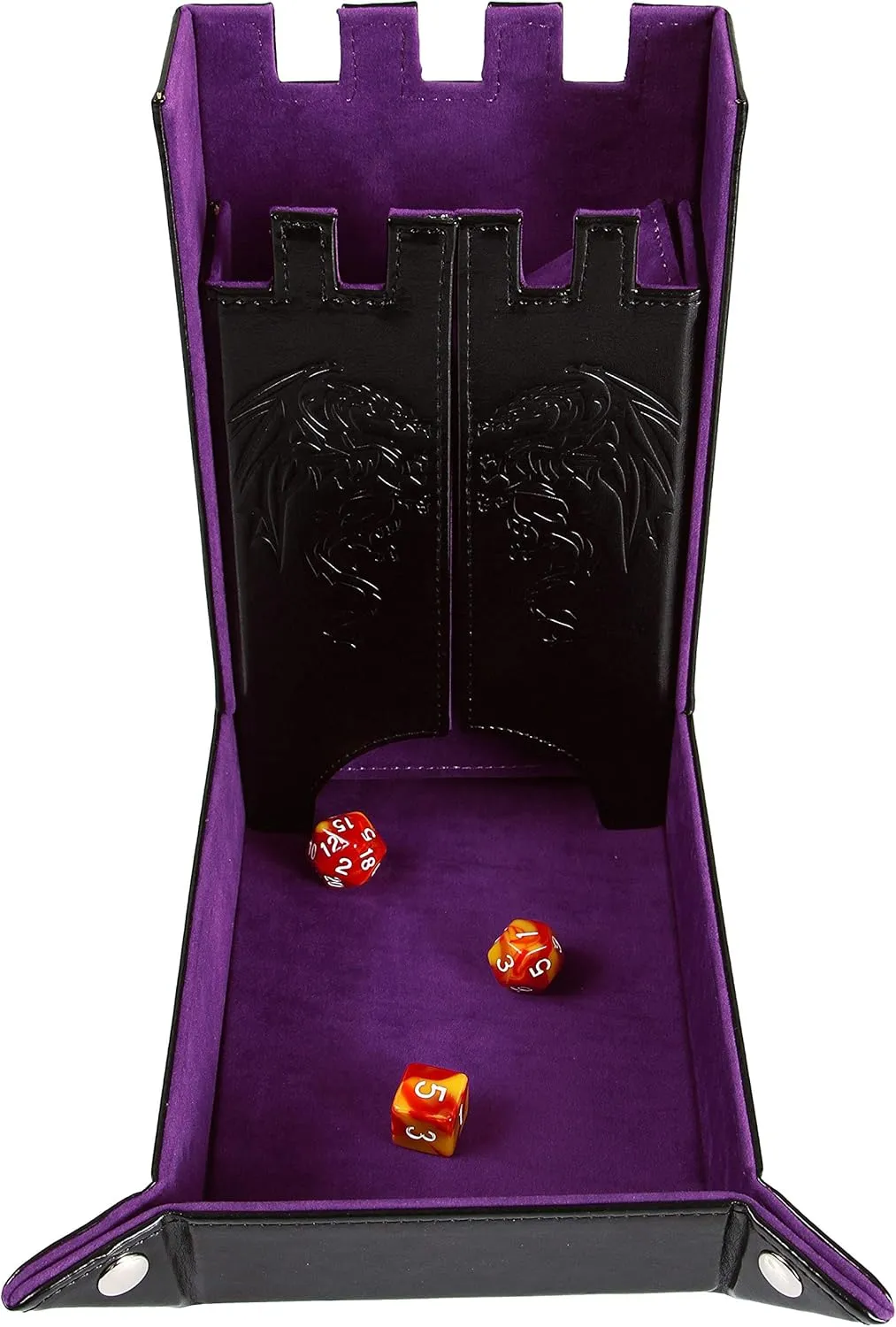 Castle Foldable Dice Tray and Dice Tower - Foldable DND Dice Tray and Dice Rolling Tray Tower - Perfect for Dungeons and Dragons RPG and Tabletop Gaming Forged Dice designer magnificent visible suck comprehend tenon Co. Draco 