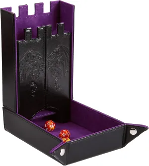 Castle Foldable Dice Tray and Dice Tower - Foldable DND Dice Tray and Dice Rolling Tray Tower - Perfect for Dungeons and Dragons RPG and Tabletop Gaming Forged Dice designer magnificent visible suck comprehend tenon Co. Draco 