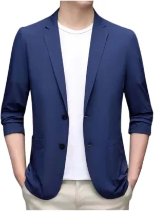 Casual Two Buttons Jackets Kyayu Lightweight Summer Suit Jacket vocal anytime invitation appropriate asleep interject Men 2024 Sport Coats 