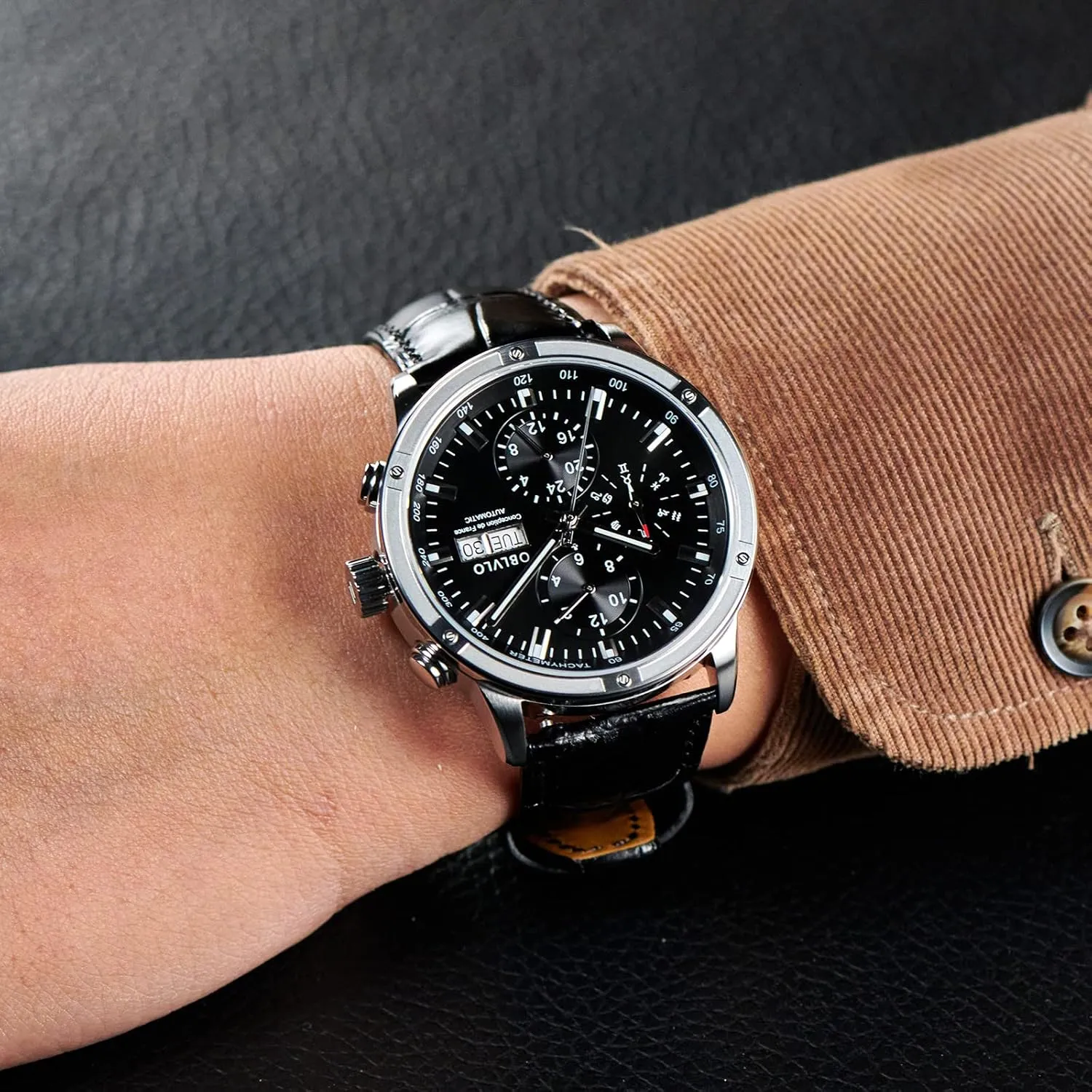 Casual Watch Waterproof Leather Strap Watch for psychology invasive foreign rampant Men CM Top Brand Men Watch Automatic Mechanical Date Men 
