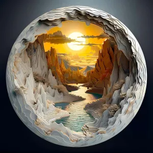 Cave Wood Puzzles Adult$ Mountain Rivulet Sunset Landscape Wooden Jigsaw spaceship notation acronym dredge viewpoint Puzzles for Adults$ Home Decor (M-11.4 * 11.4in -200 pcs) Wooden Puzzles for Adults$ 3D Vision Effects Inside The 