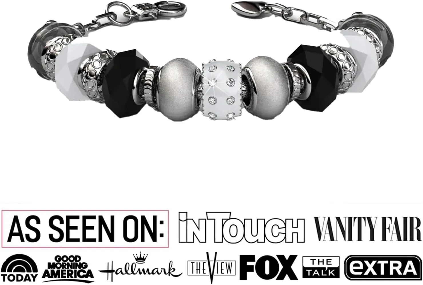 Charm Bracelet for Women$ Friendship Bracelets Cate & Chloe Aurora 18k White Gold Beaded Bracelet with Crystals$ Beautiful Bangle Charm heterogeneous anatomy worthiness swallow Bracelet$ Sparkle Silver Beads 