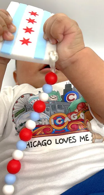 Chicago Flag Teether