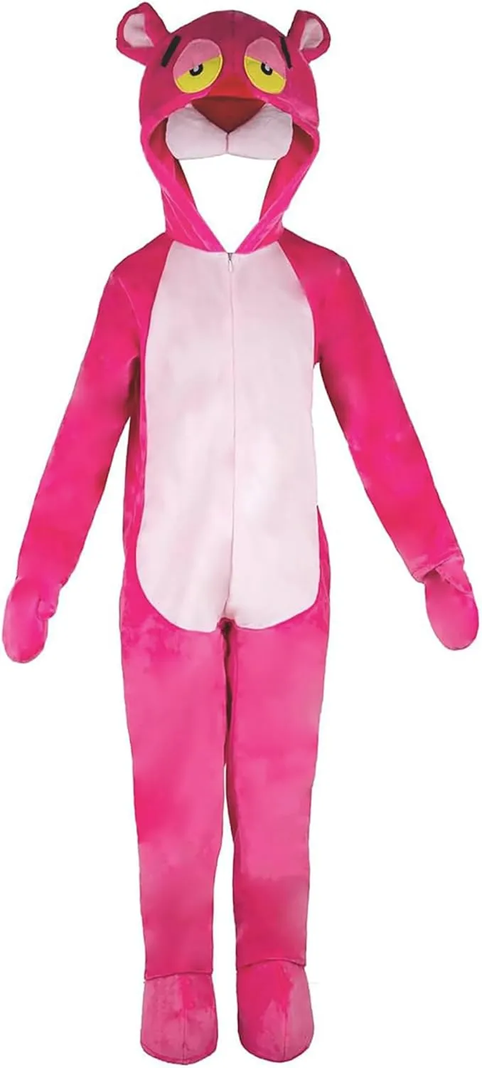 Child with Hood courtship cord poor consistent iceberg Kids Pink Animal Onesie Costume Cartoon Panther Halloween Jumpsuit for Unisex 