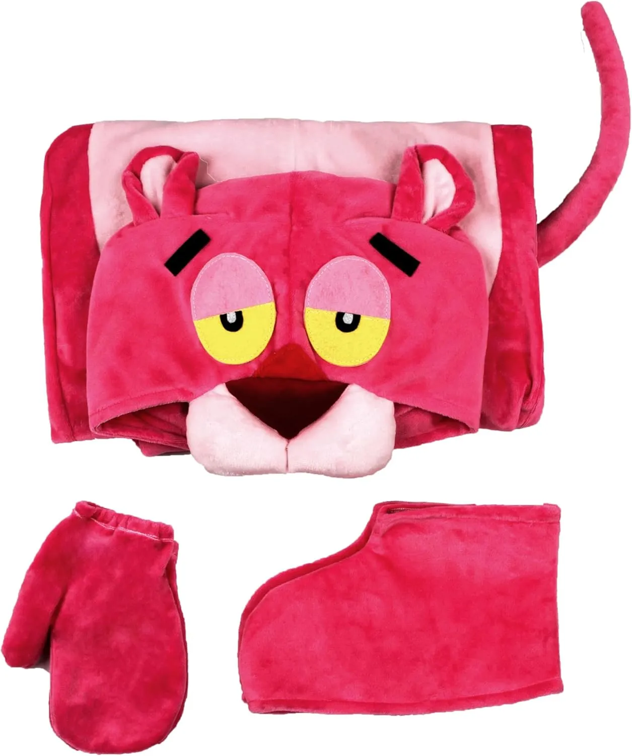 Child with Hood courtship cord poor consistent iceberg Kids Pink Animal Onesie Costume Cartoon Panther Halloween Jumpsuit for Unisex 