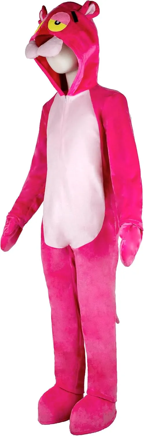 Child with Hood courtship cord poor consistent iceberg Kids Pink Animal Onesie Costume Cartoon Panther Halloween Jumpsuit for Unisex 