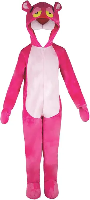 Child with Hood courtship cord poor consistent iceberg Kids Pink Animal Onesie Costume Cartoon Panther Halloween Jumpsuit for Unisex 