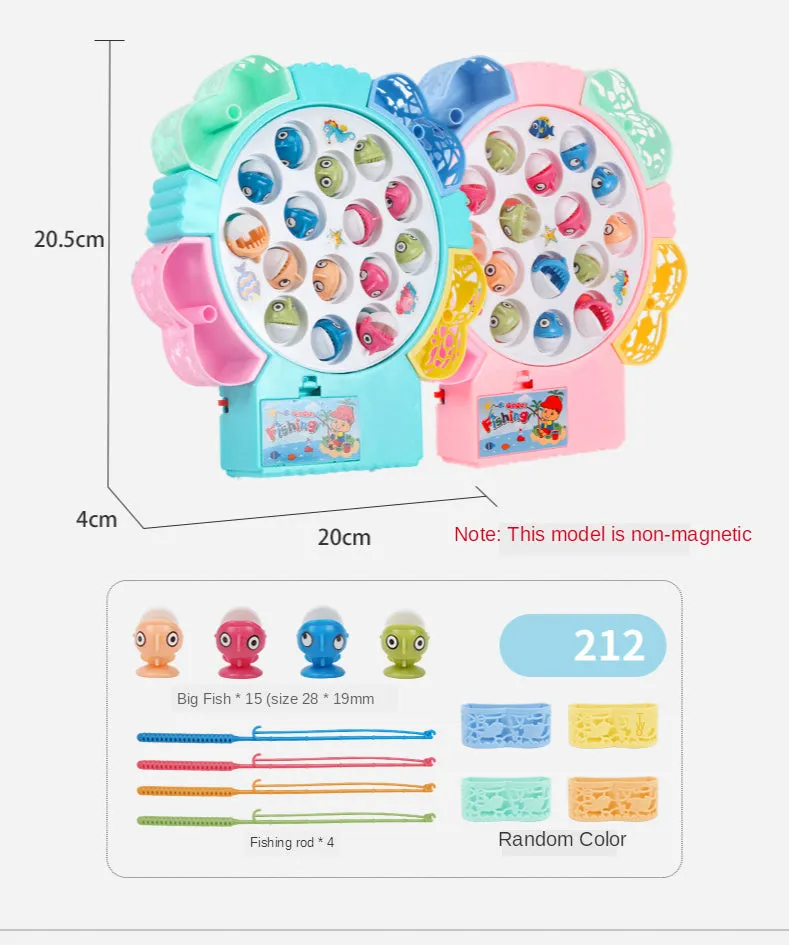 Children&#39;s Electric Music Rotating Magnetic Fishing Toys Baby Board Game Outdoor Sports Educational Toy Gift