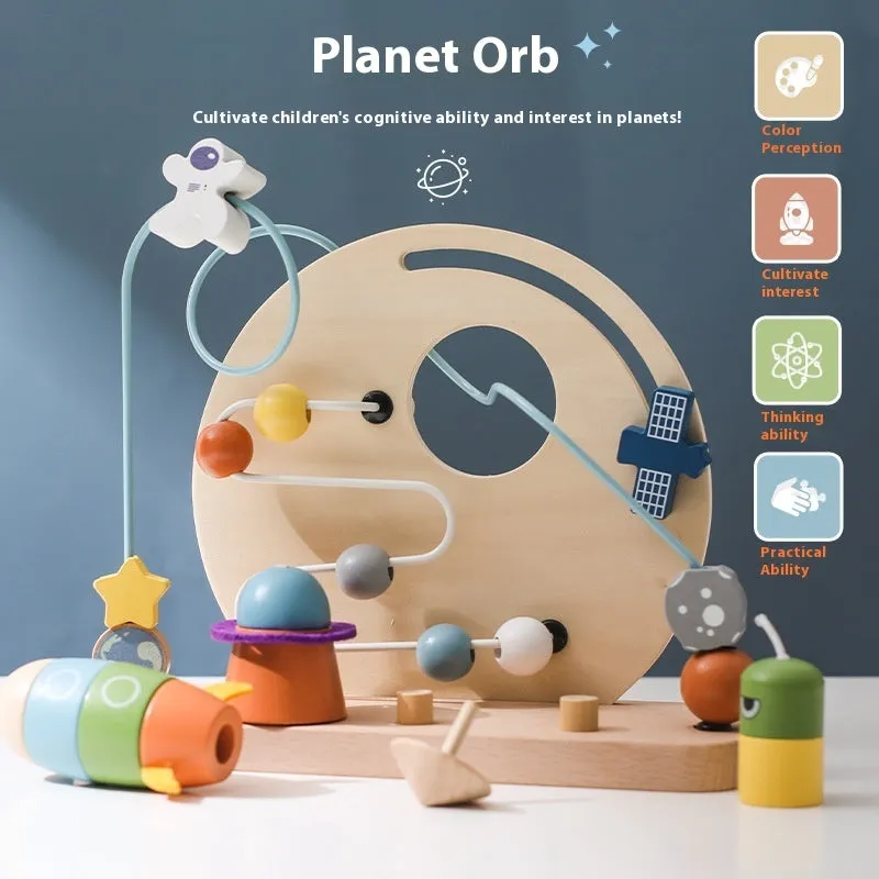 Children's Puzzle Space Planet Theme Bead Toys