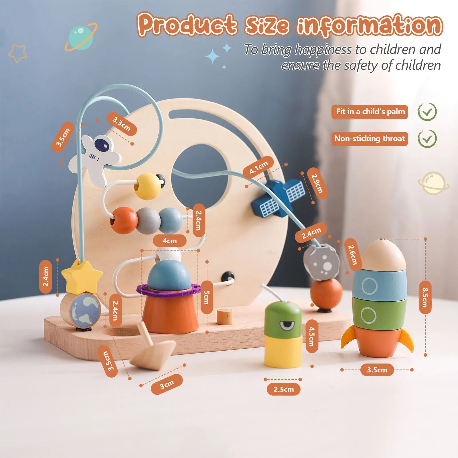 Children's Puzzle Space Planet Theme Bead Toys