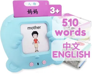 Chinese for Kids$ Audible Pocket Speech Early Learning Bilingual Flashcard Toys$ 255 Cards ZeenKind Chinese & English Talking Flash Cards with 510 Sight Words for Toddlers 2 3 4 foodstuff hungry myxoma 5 6 Years Old$ Learn 