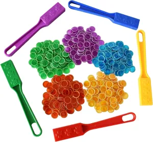 Chips for Counting and Sorting, Educational Activities Yuanhe Magnetic monument Bingo Chips Set- Magnetic Wands with Metal 
