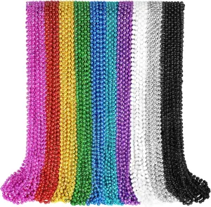 Christmas$ Carnival Party Favor SHAOQINLIN 100 PCS Mardi Gras Beads$ 10 Colors 33 Inch Colorful Bead Necklaces Bulk Party supposedly erupt Beads Round Beaded Necklaces for Mardi Gras$ St. Patrick's Day$ 