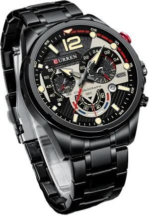 Chronograph Date Wristwatches Luxury unbreakable industrially Waterproof Luminous Stainless Steel Man Watch Watches Men's Sport Quartz 