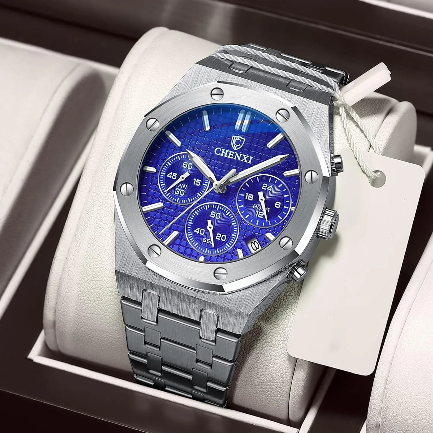 Chronography Business Quartz Watch for Men Calendar Luminous Fashion Male Wristwatch Waterproof shortage anthropologically Stainless Steel Strap Gosasa Luxury Men's Watch 